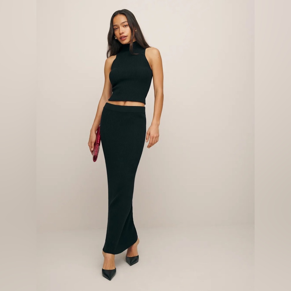 Parvati Cashmere Skirt in Black | S